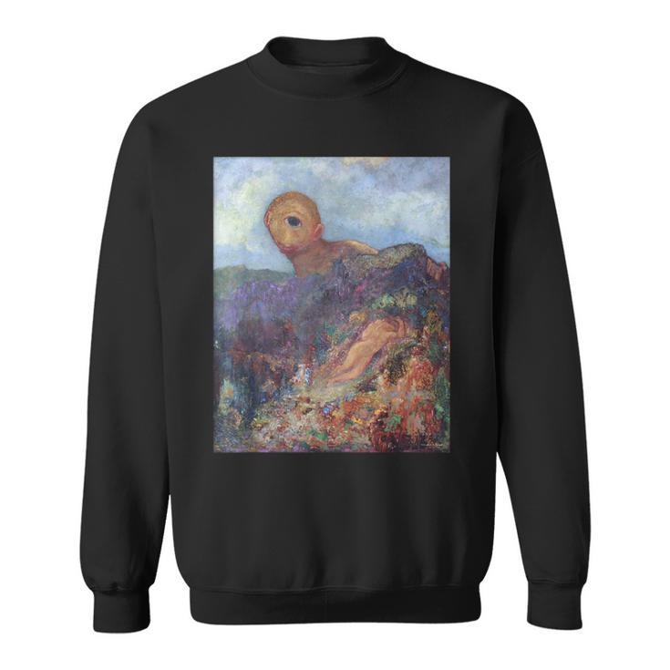 Odilon Redonによるサイクロプスの有名なアートワーク。 スウェットシャツ