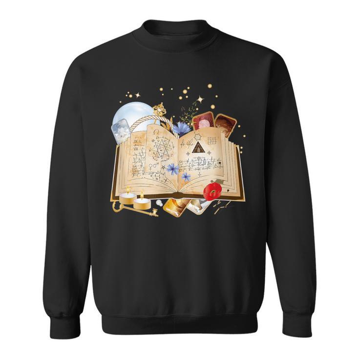 Old Book With Spells And Magical Accessories Sweatshirt Old Book With Spells And Magical Accessories Sweatshirt