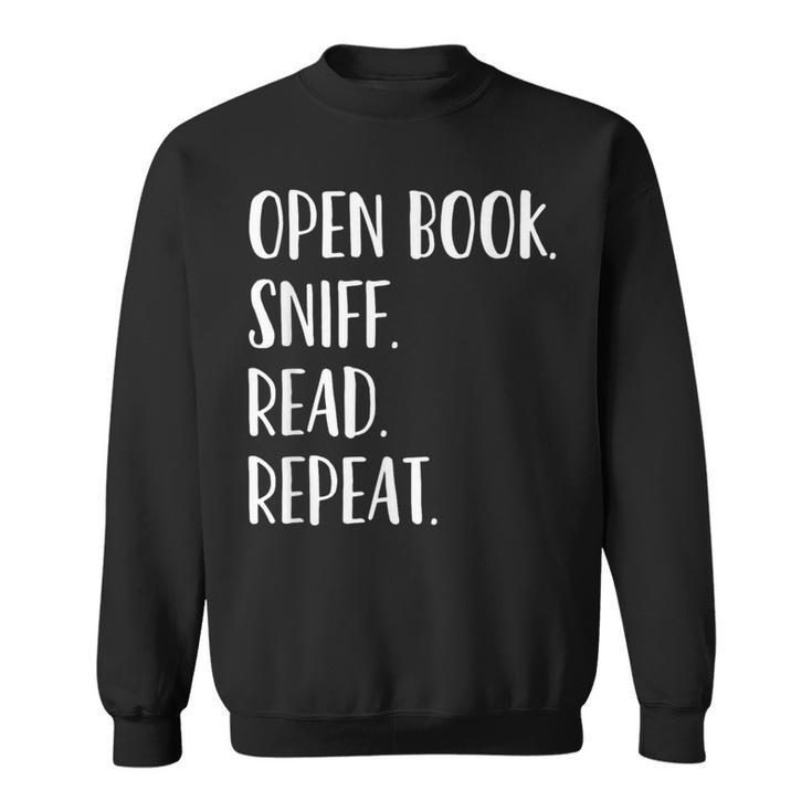 Open Book Sniff Read Repeat T-Shirt Sweatshirt