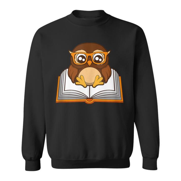 Owl Book Literature Book Reading Sweatshirt
