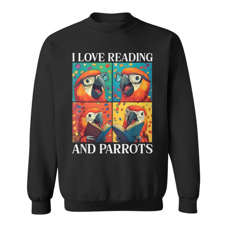 Parrot Love Reading And Parrots Child Book Lover Sweatshirt