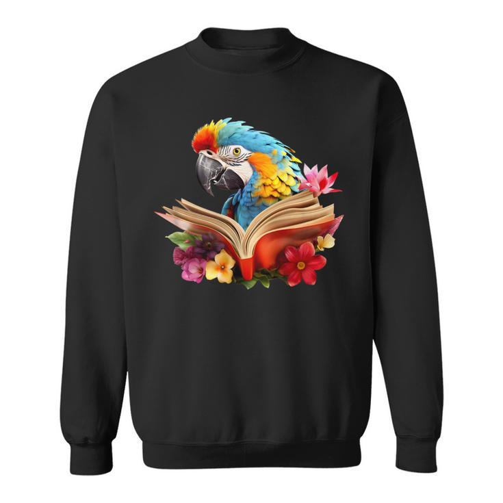 Parrot Reading Book Sweatshirt