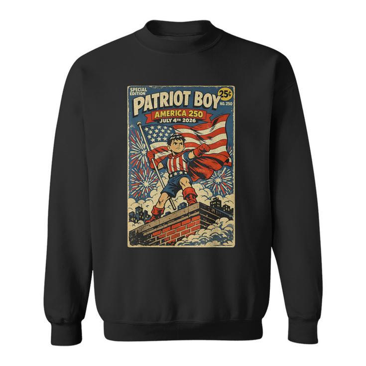 Patriot Boy America 250 July 4th 2026 Comic Book Style Shirt Sweatshirt