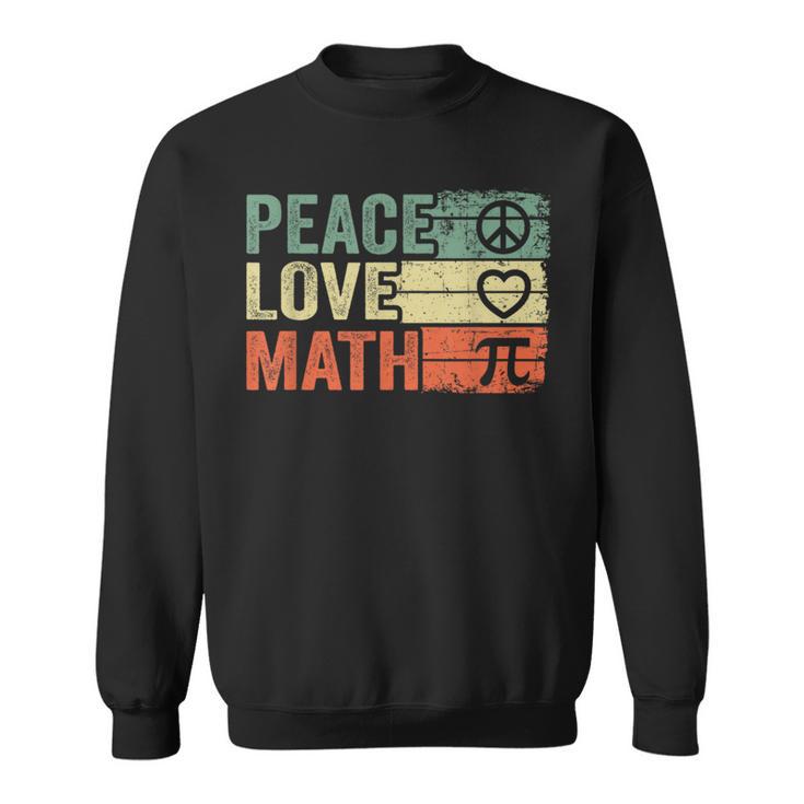 Paz Amor Matemáticasintage Matemáticas Nerd Retro Divertido Matemáticas Profesor Camisa de entrenamiento