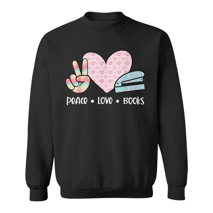 Peace Love Books Reading Sweatshirt
