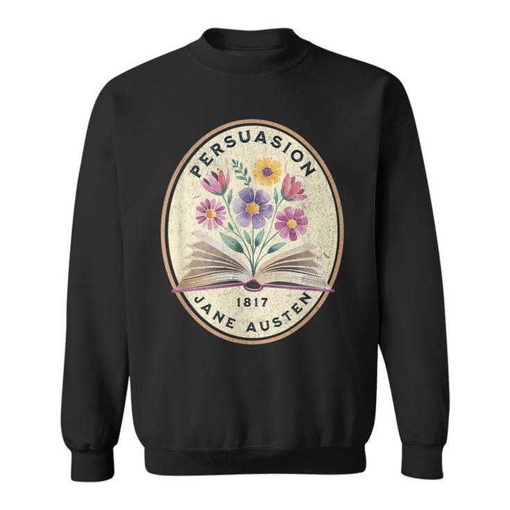 Persuasion Jane Austen Book Flowers Sweatshirt Persuasion Jane Austen Book Flowers Sweatshirt