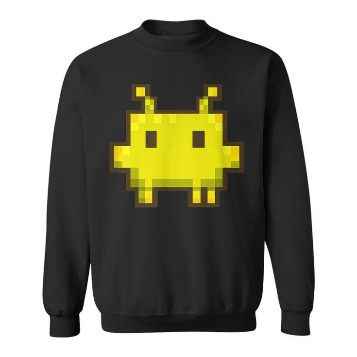 Pixel Gamer Clawd Claude Code Gaming レトロ コーディング ユーモア スウェットシャツ
