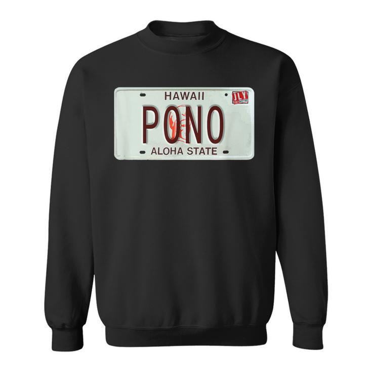Pono ヴィンテージ ハワイ ナンバープレート スウェットシャツ
