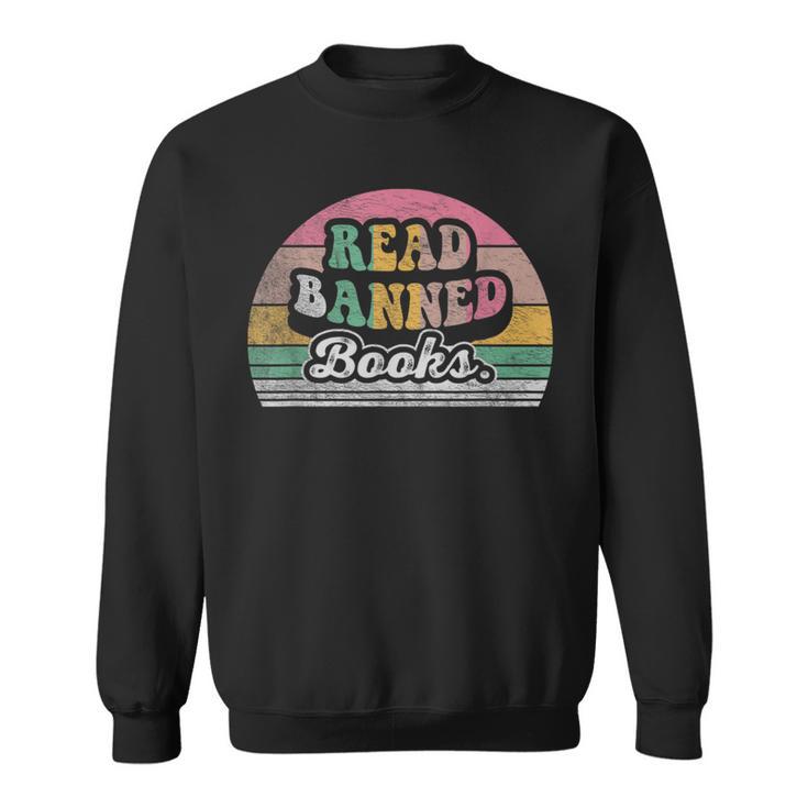 Read Banned Books Retro Style Graphic Sweatshirt