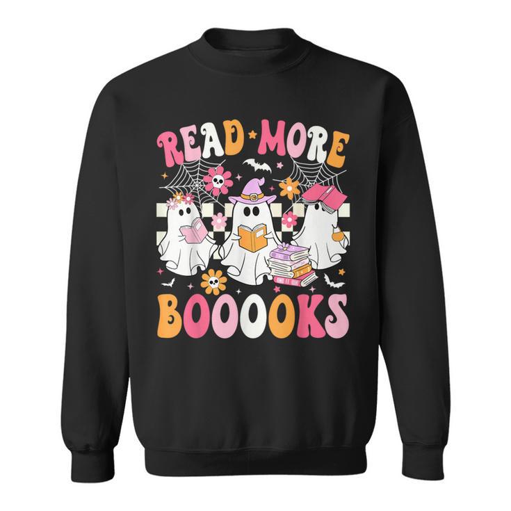 Read More Books Ghosts Reading Book Teacher Halloween Sweatshirt