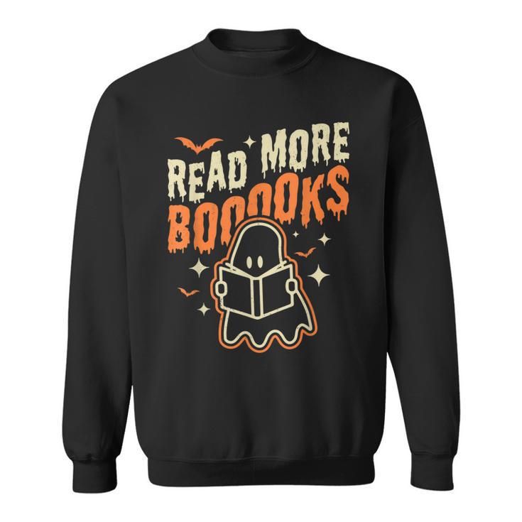 Read More Books Halloween Cute Ghost Boo Librarian Teacher For Men Women Kids Sweatshirt