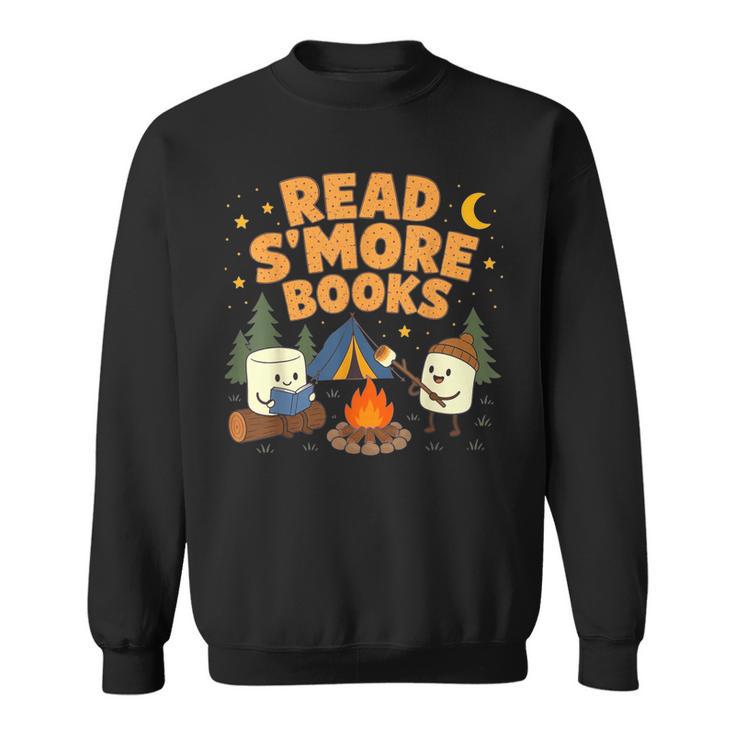 Read S'More Books Camping Outdoors Travel Campfire Smores Sweatshirt
