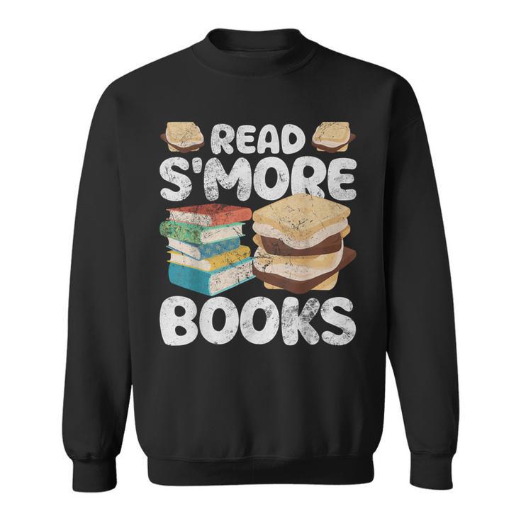 Read S'More Books Camping Reading Bookworm Book Lover Grunge Sweatshirt
