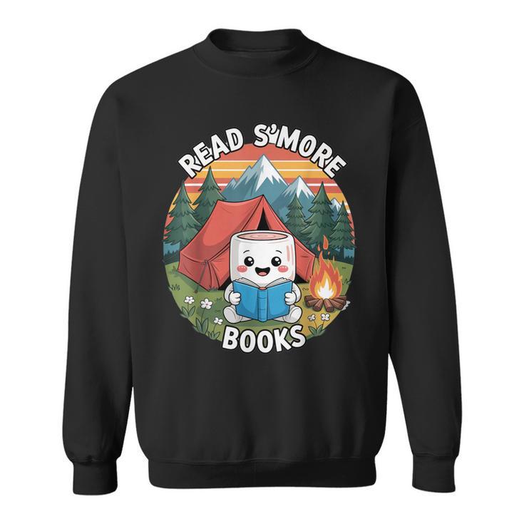 Read Smore Books Cute Marshmallow Camp Reading Library Kids Sweatshirt