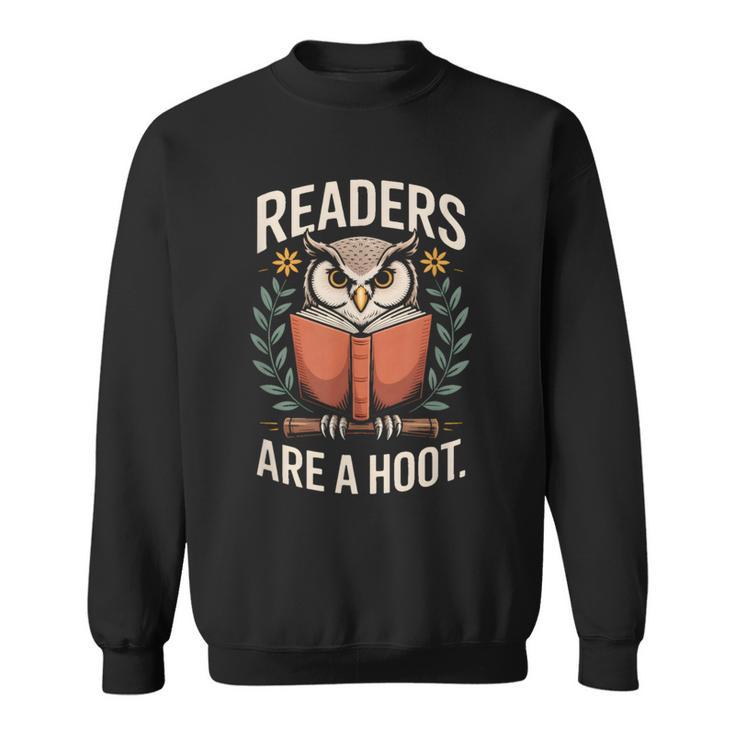 Readers Are A Hoot Owl Book Lovers Sweatshirt