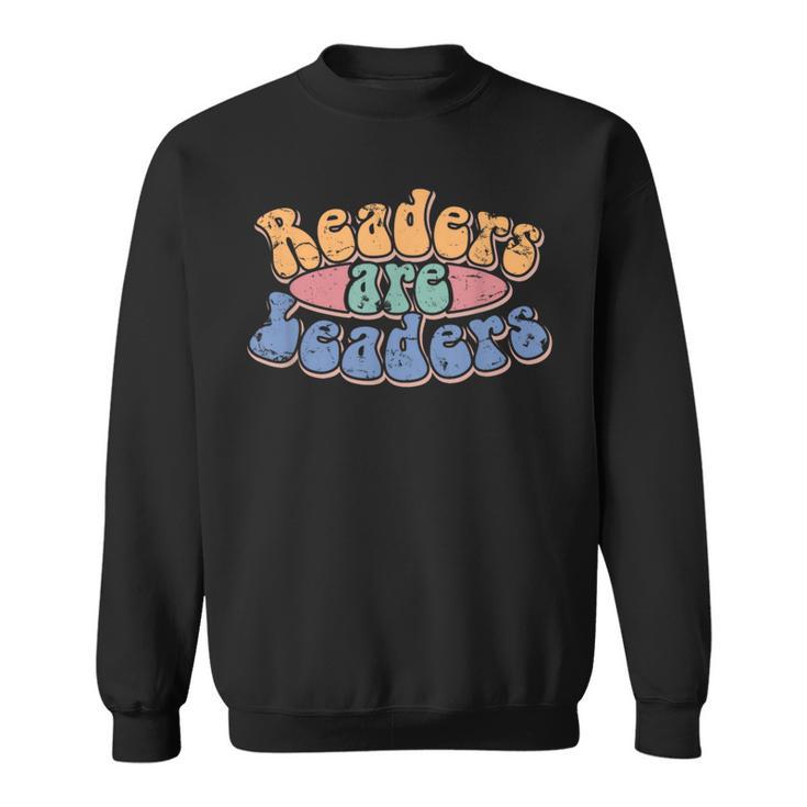 Readers Are Leaders Men Women Kids Reading Book Lover Sweatshirt