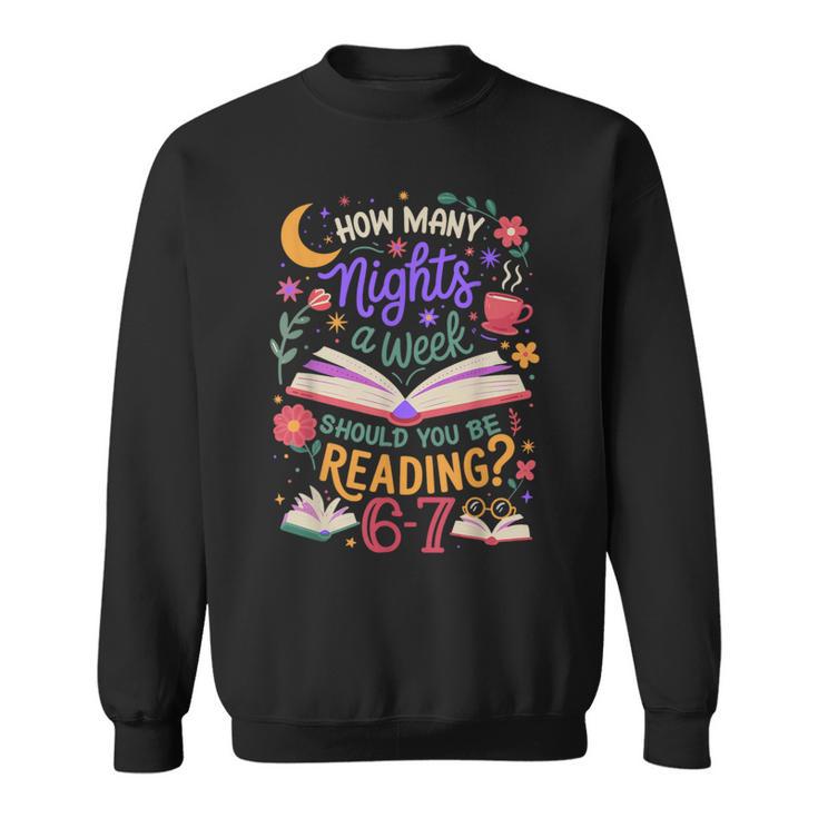 Reading 6 7 Meme Six Seven Cozy Book Lover Teacher Sweatshirt