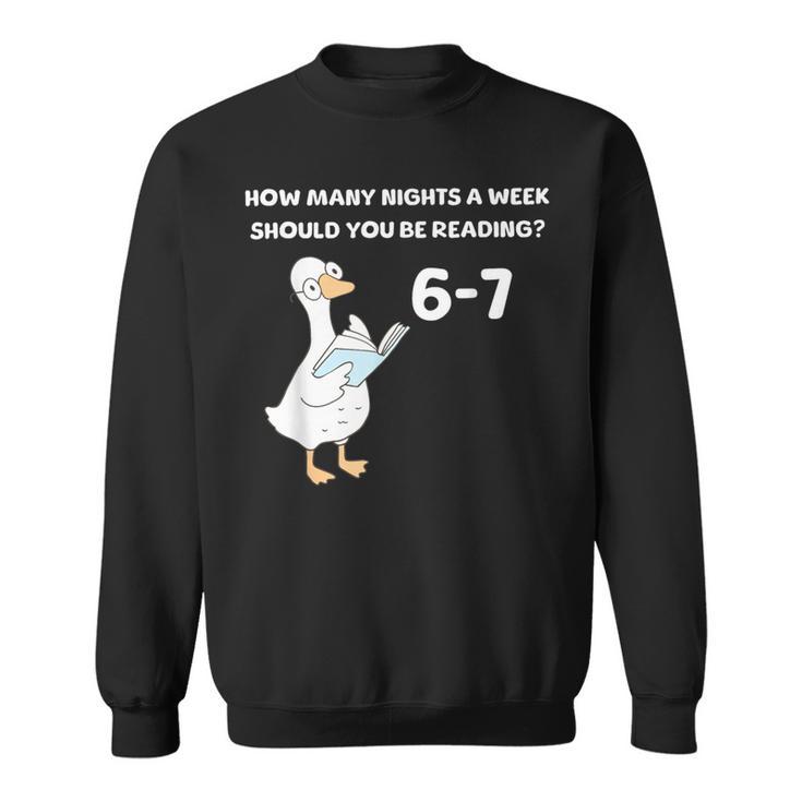 Reading 6-7 Silly Goose Read Books Bookish Bookworm Sweatshirt Reading 6-7 Silly Goose Read Books Bookish Bookworm Sweatshirt