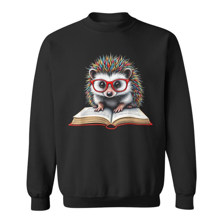Reading Book Hedgehog Sweatshirt Reading Book Hedgehog Sweatshirt