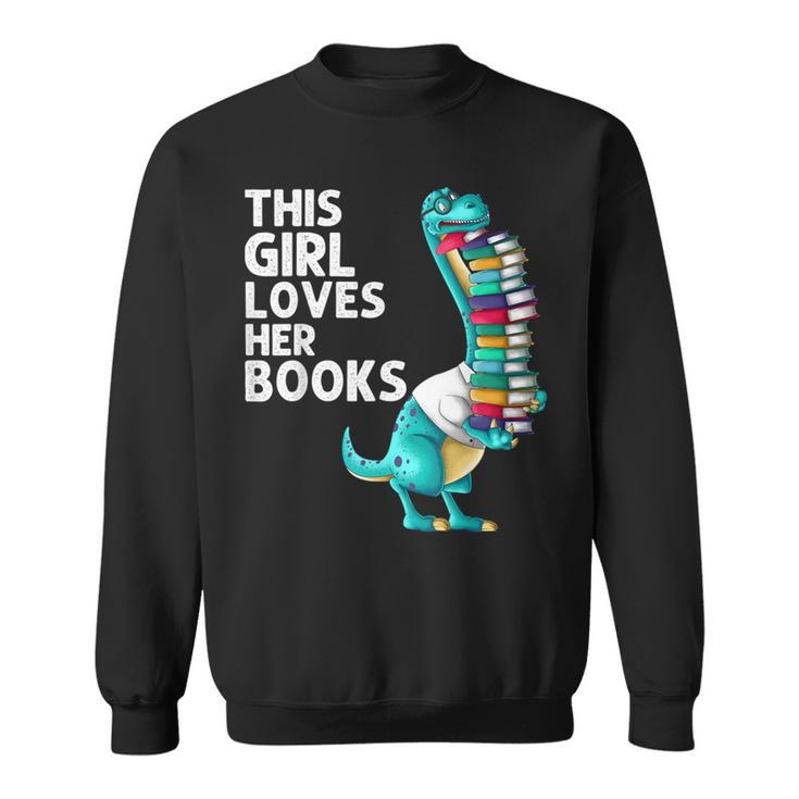 Reading Books For Girl Kids Bookworm Story Reader Sweatshirt