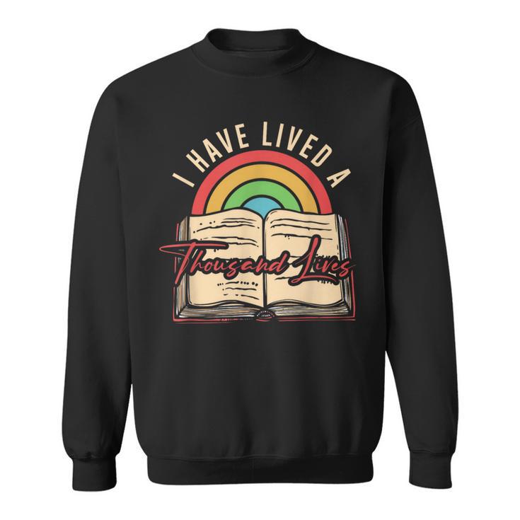 Reading Books Read Library Nerd Geek Literature Bookworm Sweatshirt