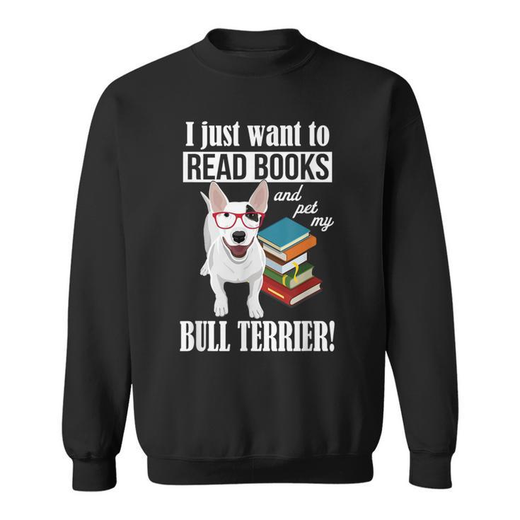 Reading Kids Cartoon Read Books Pet Bull Terrier Lover Sweatshirt Reading Kids Cartoon Read Books Pet Bull Terrier Lover Sweatshirt