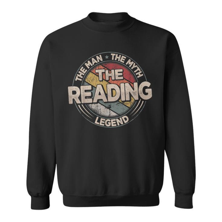 The Reading Legend Retro Books Men Reading Sweatshirt