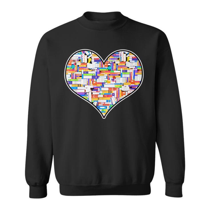 Reading Library Books Lover Heart Librarian Awesome Cute Sweatshirt
