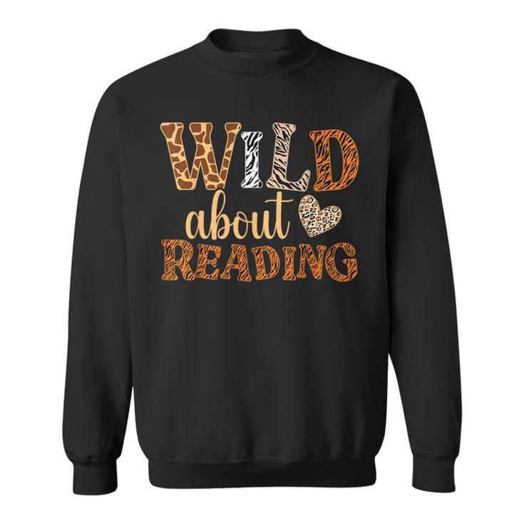 Reading Lover Wild About Reading Reading Books And Bookworm Sweatshirt