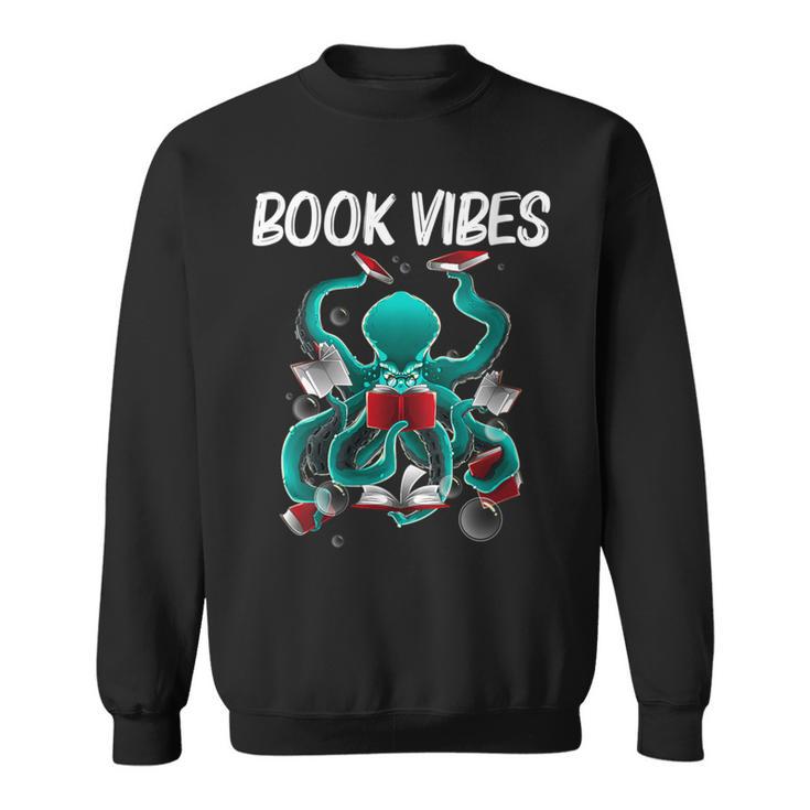 Reading For Men Women Octopus Books Geek Read Learning Sweatshirt