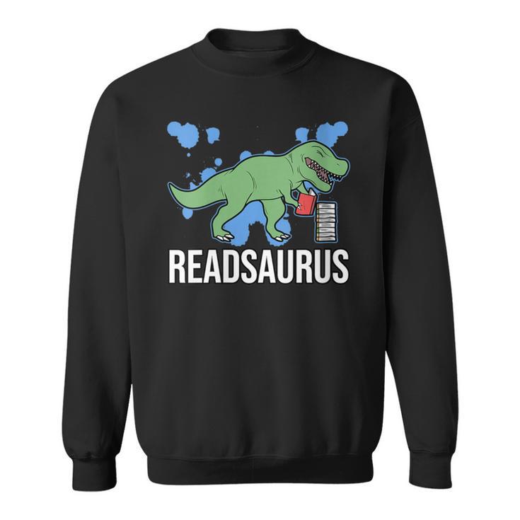 Readsaurus Reader Book Tyrannosaurus T-Rex Dinosaur Jurassic Sweatshirt
