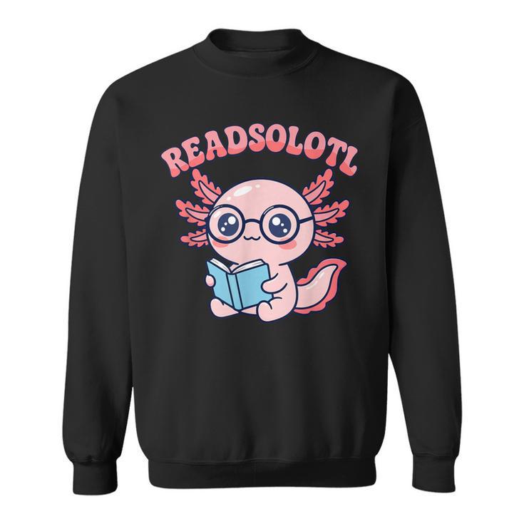 Readsolotl Axolotl Reading Book Bookworm Bookish Girls Kids Sweatshirt Readsolotl Axolotl Reading Book Bookworm Bookish Girls Kids Sweatshirt