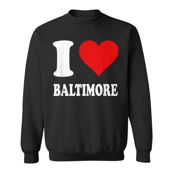 Red Heart I Love Baltimore スウェットシャツ