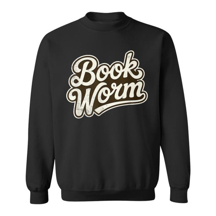 Retro Book Worm Reading For Book Lovers Sweatshirt