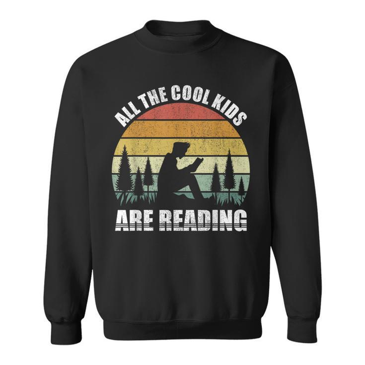 Retro All The Cool Kids Are Reading Book Shirt Vintage Sweatshirt