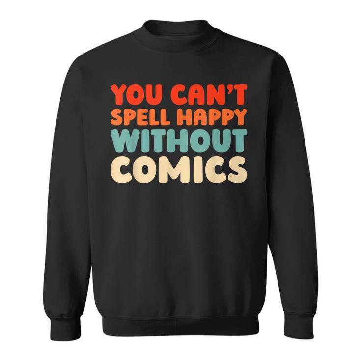 Retro Graphic Novels Superheroes Art Vintage Comic Books Sweatshirt
