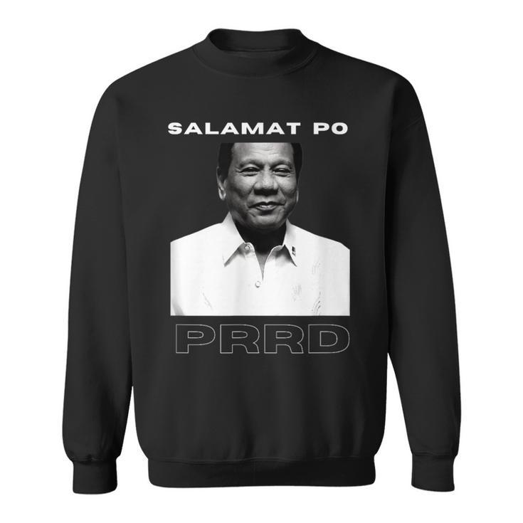 Salamat Po Prrd ありがとう社長ドゥテルテ・ピノイピネー スウェットシャツ