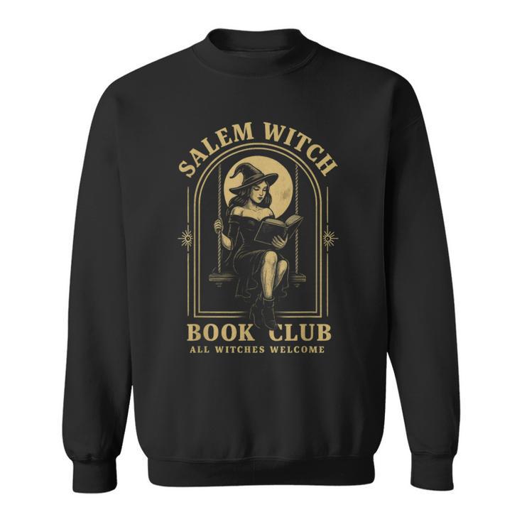 Salem Witch Book Club Bookish Halloween Full Moon Reader Sweatshirt