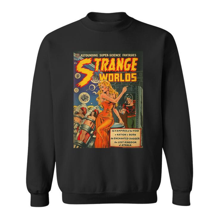 Sci Fi Pin Up Girl Science Fiction Vintage Horror Comic Book Sweatshirt