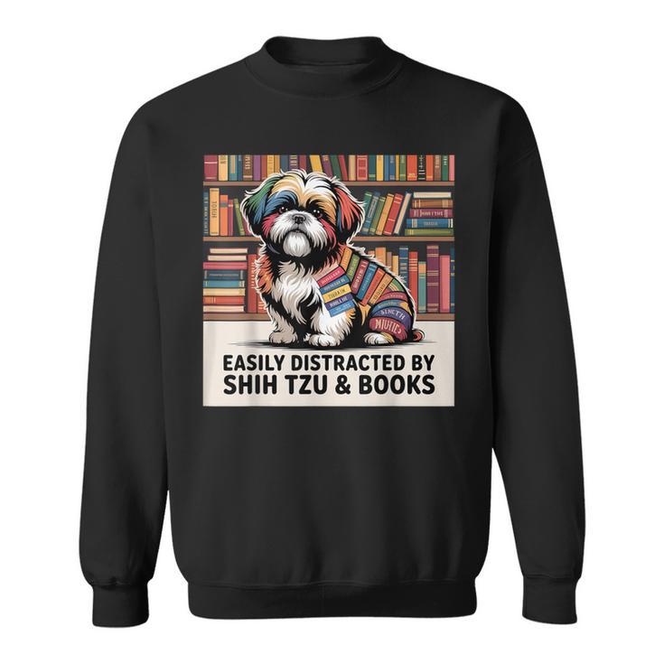 Shih Tzu Dog Shihtzu Dog Books Nerds Reader Shitzhu Shih Tzu Sweatshirt