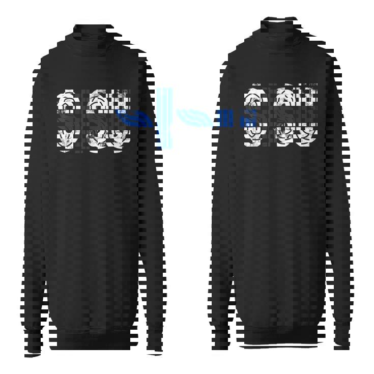 Sisu ノベルティtシャツ フィンランド国旗 スオミ旗 スウェットシャツ