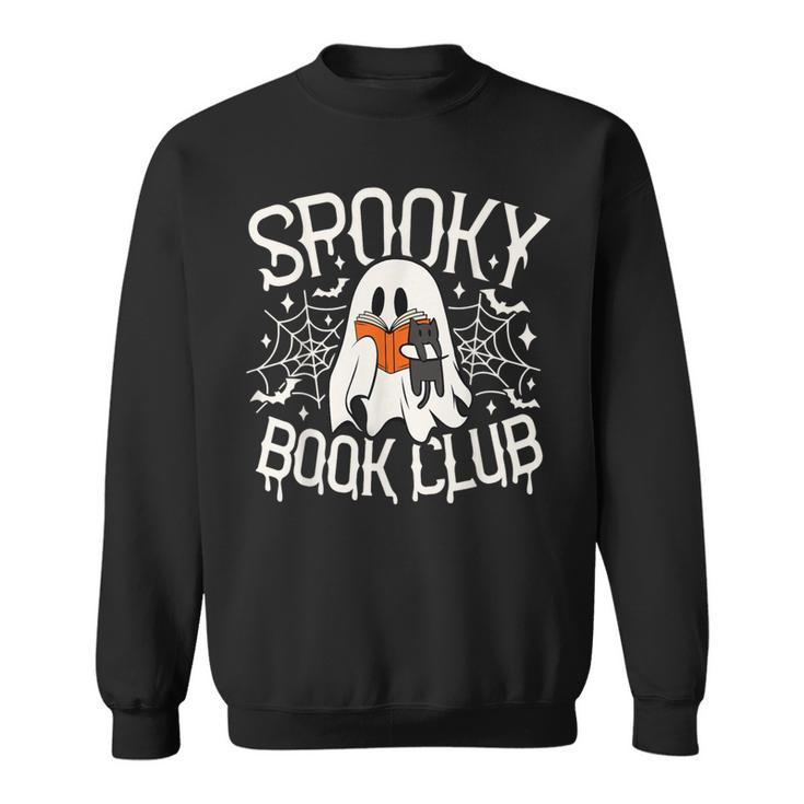 Spooky Book Club Cute Ghost Reading Book Halloween Costume Sweatshirt