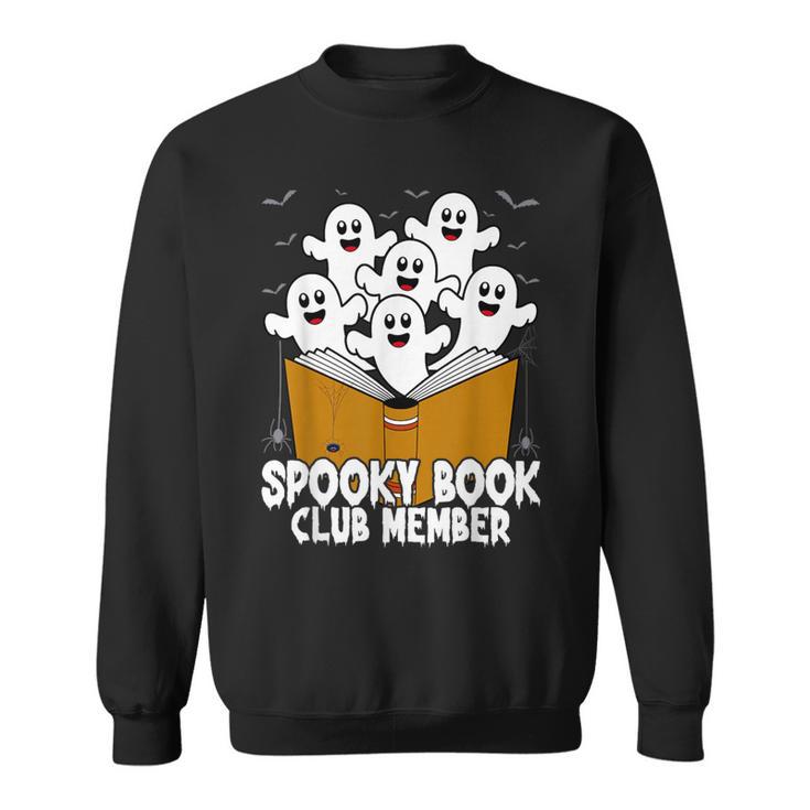 Spooky Book Club Member Halloween Bookish Ghost Lover Sweatshirt