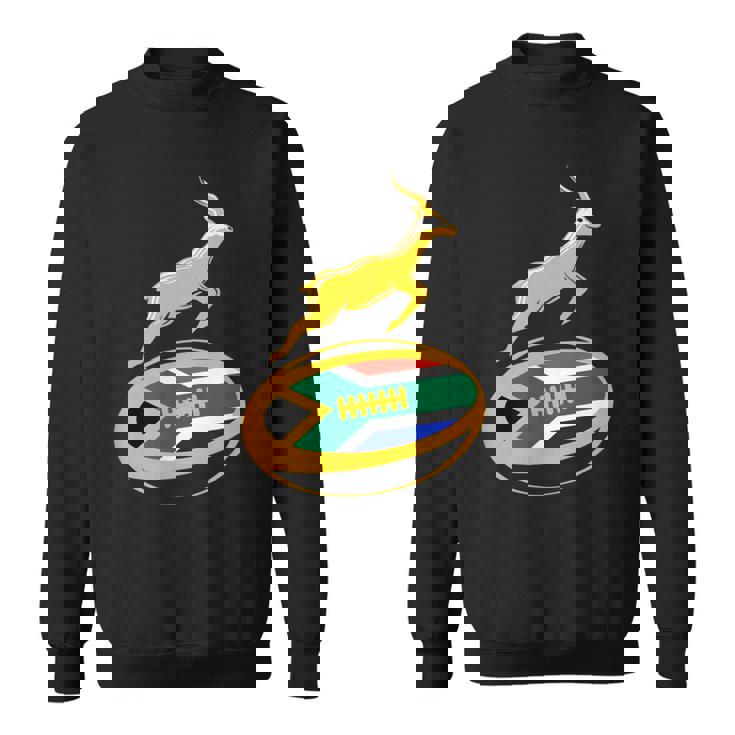 Springbok ラグビーボール & 南アフリカ国旗 メンズ レディース キッズ スウェットシャツ
