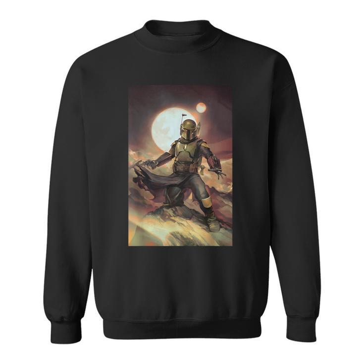 Star Wars The Book Of Boba Fett Combat Pose Portrait Sweatshirt
