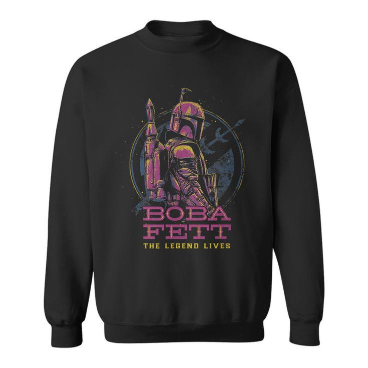 Star Wars The Book Of Boba Fett Galactic Neon Poster Sweatshirt