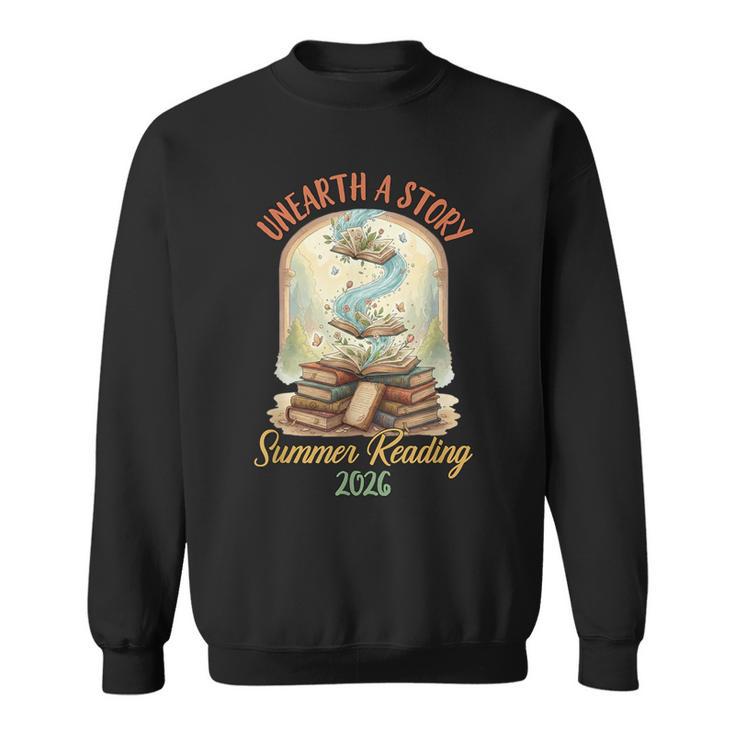 Summer Reading 2026 Book Aesthetic Library Unearth a Story Sweatshirt