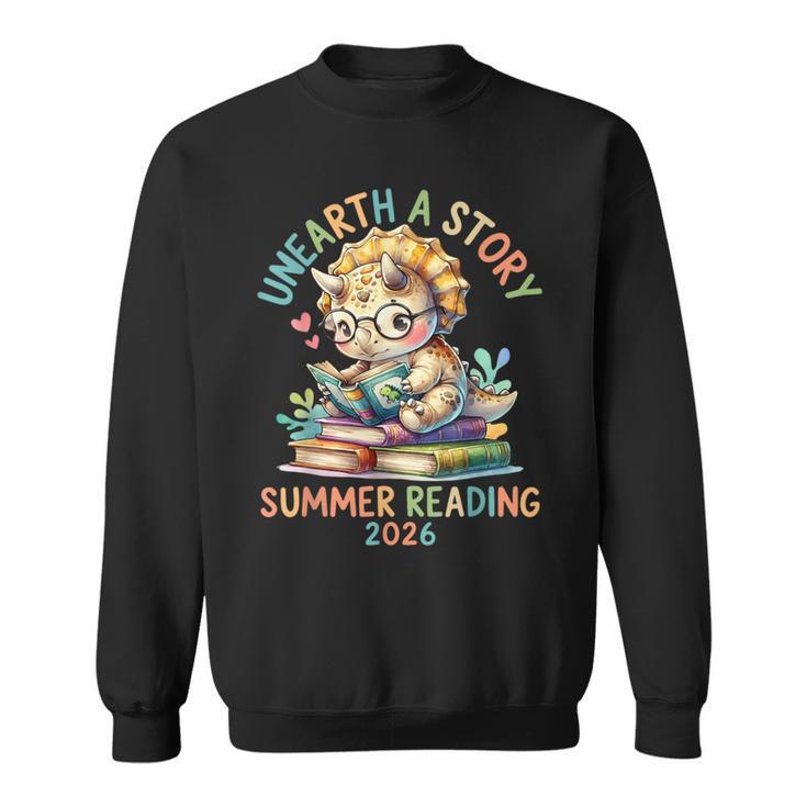 Summer Reading 2026 Books Dino Kids Librarian Tees Sweatshirt