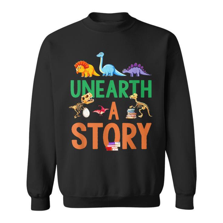Summer Reading 2026 Dinosaurs Book Lover Unearth A Story Sweatshirt Summer Reading 2026 Dinosaurs Book Lover Unearth A Story Sweatshirt