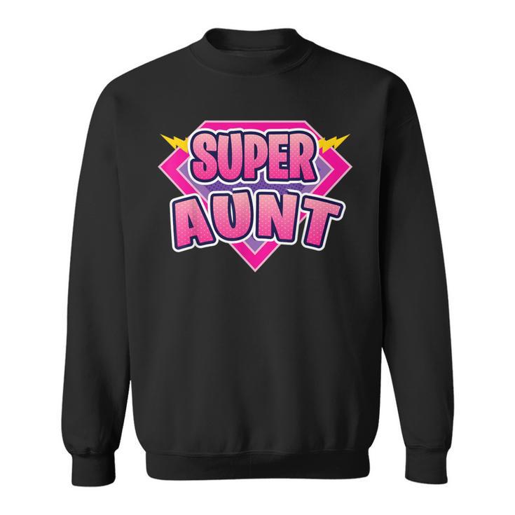Super Aunt Superhero Grandmother Comic Book Matching Sweatshirt